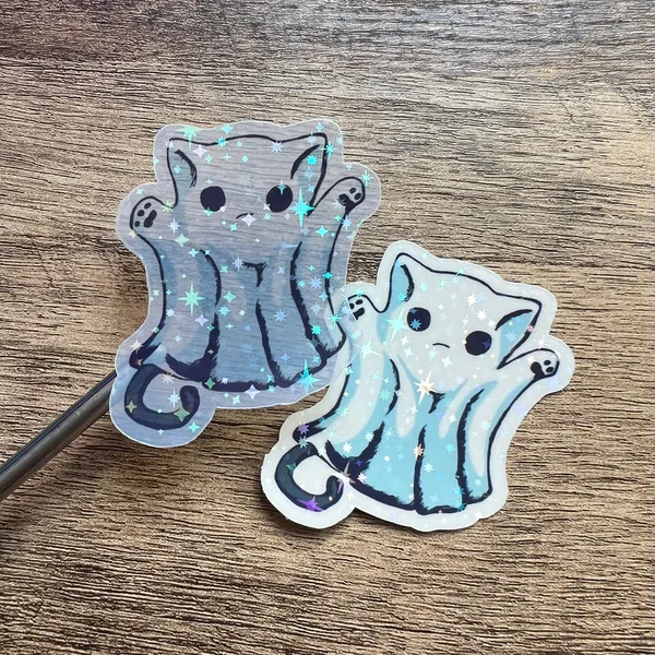 Cat Ghost - Transparent Sticker