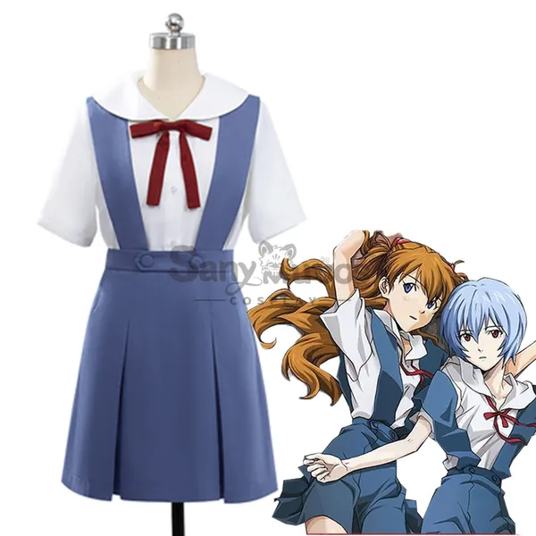 【In Stock】Anime NEON GENESIS EVANGELION Cosplay Ayanami Rei & Asuka Langley Soryu School Uniform Cosplay Costume