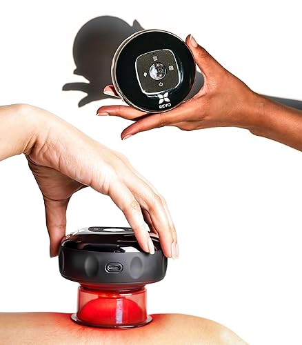 REVO The Original 4-in-1 Smart Cupping Therapy Massager, Red Light Therapy for Targeted Pain Relief, Knots, Aches, Muscle Soreness, Circulation & Tighter Skin, Portable Electric Massager- 2 Pack - Two Pack