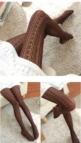 Brown Lace Stockings 