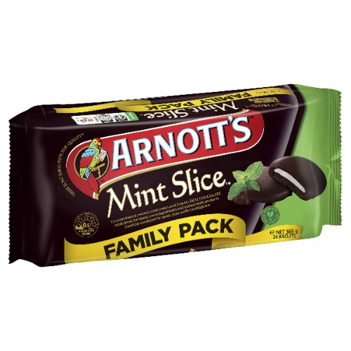 Arnott's Mint Slice Chocolate Biscuit Family Pack, 365g