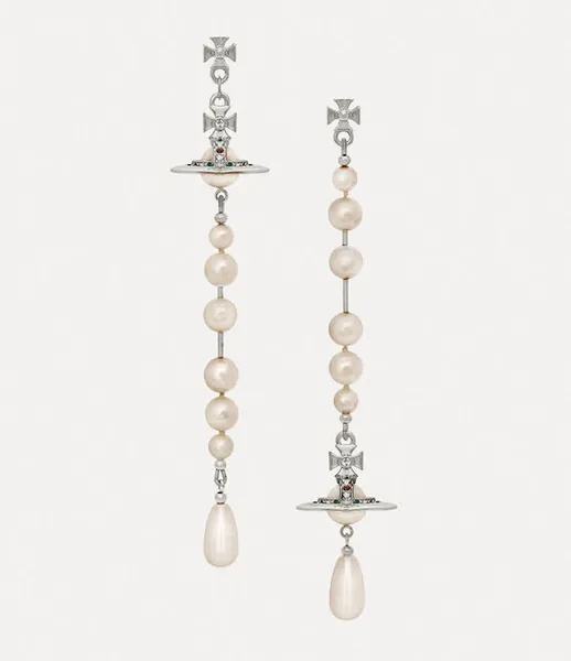 Broken pearl earrings