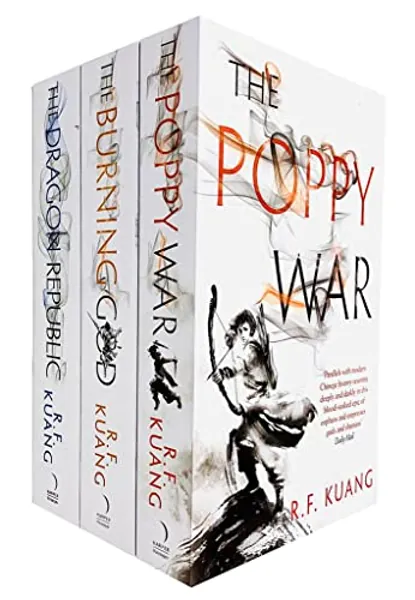 Poppy War Series 3 Books Collection Set By R.F. Kuang (The Poppy War, The Dragon Republic, [Hardcover] The Burning God)