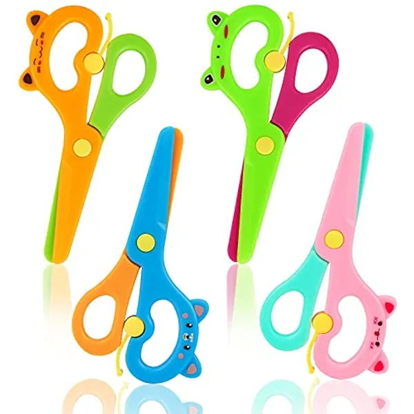 LOVESTOWN Plastic Scissors for Kids