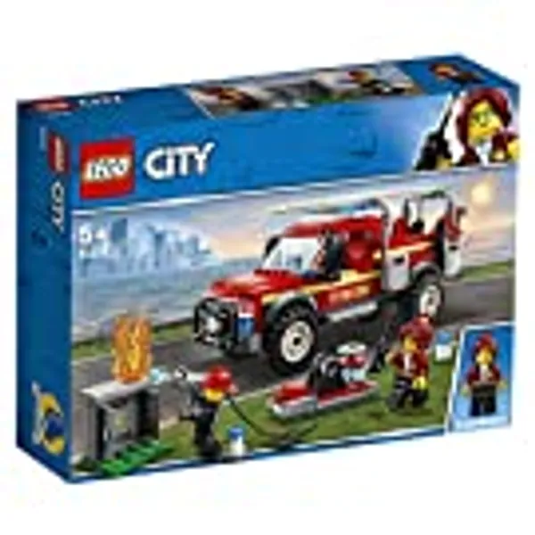 LEGO 60231 City Town Fire Chief Response Truck Set with Fire Engine and Water Cannon, Toys for Kids 5 Years Old