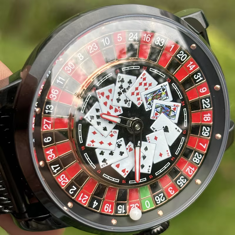 Richard-Montre mécanique automatique pour homme, verre saphir NH36, cadran rotatif, Las Vegas, roulette, thème de bureau, Texas Holdem, nouveau - AliExpress 1511
