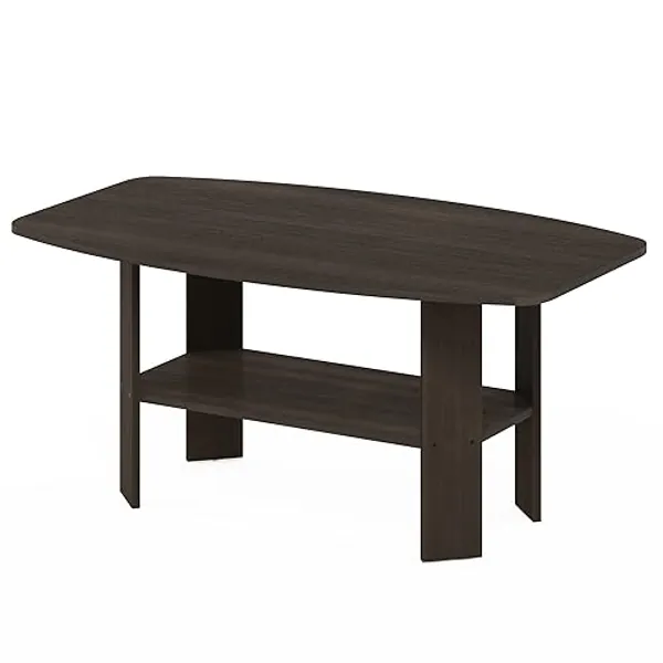 Furinno Simple Design Coffee Table, Dark Brown
