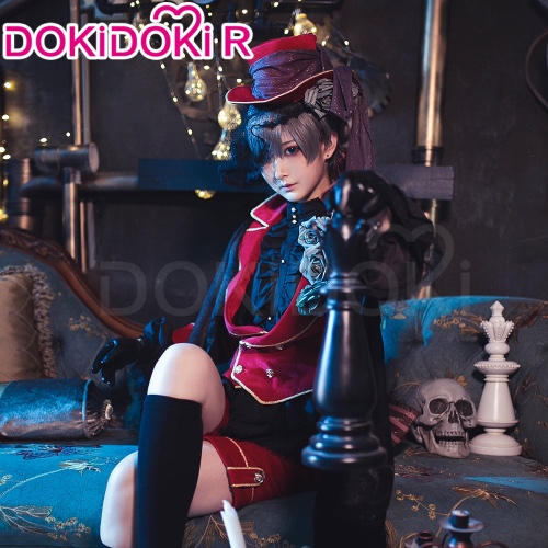 【In Stock】DokiDoki-R Anime Cosplay Black Butler Kuroshitsuji Ciel Phantomhive Costume Darkness Rose Western Style Dress | Costume Only-M-In Stock