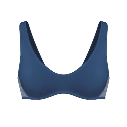 Core Scoop Neck Bralette Dark Denim - S / Dark Denim Blue