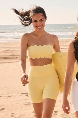 WISKII Freedom Flex Biker Short | Lemon / M