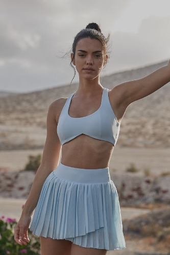 WISKII Pleated Skirt | Belair Blue / M