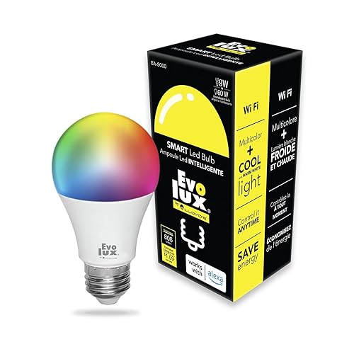 WiFi LED Dimmable Smart Light Bulbs - Smart Bulb Compatible with Alexa, 806 Lumens, Easy to Set Up, Energy Saver for 2.4 GHz Networks No Hub Required - Multicolor + Warm & Cool White Light (1) - 1