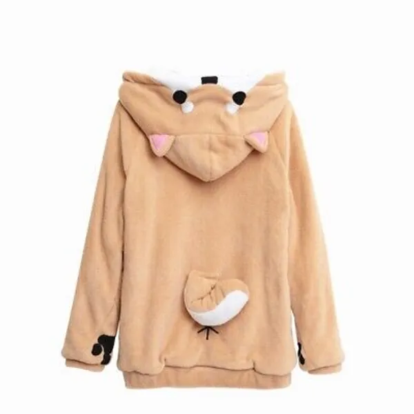 Kawaii Shiba Inu Clothing Hoodie Harajuku Sweatshirt Dog Ears Tail Cosplay NEW  | eBay