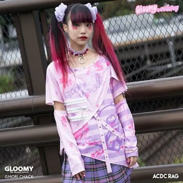 Chax GP Gloomy Bear Boarder Tops Pink Purple Harajuku Girly Punk Japan Limited  | eBay