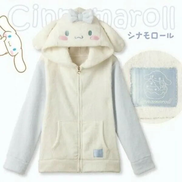 Sanrio Cinnamoroll Hoodie Fluffy Boa w/ Ear Adult Size Japan Limited Cosplay  | eBay