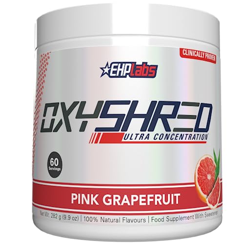 EHPlabs OxyShred Thermogenic Pre Workout Powder & Shredding Supplement - Clinically Proven Pre Workout Powder with L Glutamine & Acetyl L Carnitine, Energy Boost Drink - Pink Grapefruit, 60 Servings - Juicy Watermelon