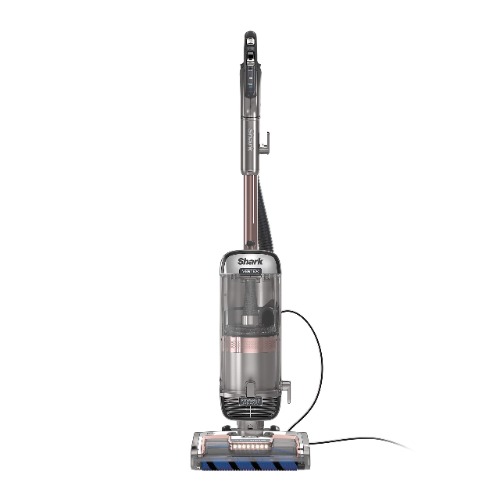 Shark AZ2002 Vertex Powered Lift-Away Upright Vacuum with DuoClean PowerFins, Self-Cleaning Brushroll, Large Dust Cup, Pet Crevice Tool, Dusting Brush & Self-Cleaning Pet Power Brush, Silver/Rose Gold - DuoClean PowerFins