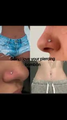 Piercing ombligo y nariz 