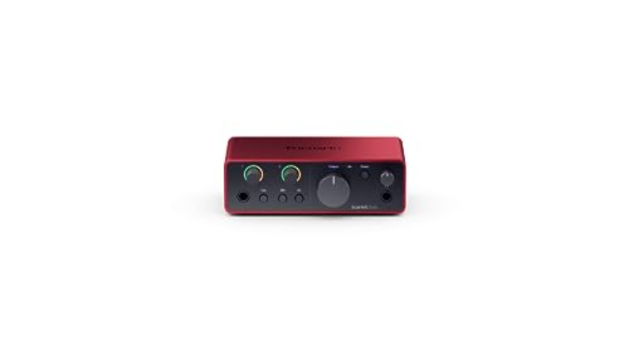 Focusrite Scarlett Solo 4th Gen USB Audio Interface, for the Guitarist, Vocalist, or Producer — High-Fidelity, Studio Quality Recording, and All the Software You Need to Record - Solo - 4th Gen
