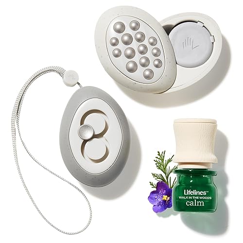 Lifelines Scent-Infused Grounding Stones, 2-Pack, Flow Pack - Portable Fidgets for Adults with Essential Oil Blend & Diffusion Stones for Sensory Immersion - Calming Waterless Passive Diffuser - Walk in the Woods: Calm - 0.03 Fl Oz (Pack of 3)