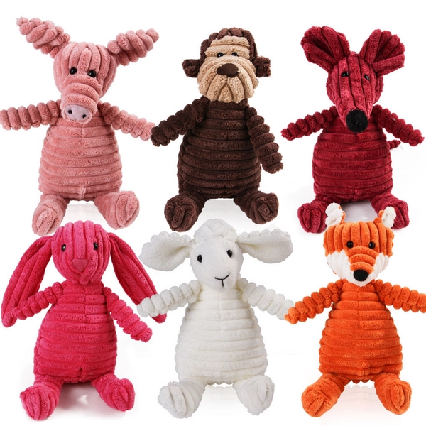 Cute Corduroy Dog Toy Collection