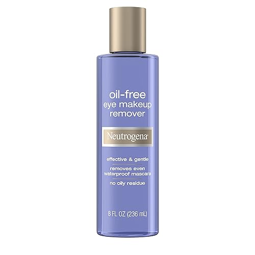 Neutrogena Gentle Oil-Free Eye Makeup Remover & Cleanser for Sensitive Eyes, Non-Greasy Makeup Remover, Removes Waterproof Mascara, Dermatologist & Ophthalmologist Tested, 8.0 fl. oz - 8 Fl Oz (Pack of 1)