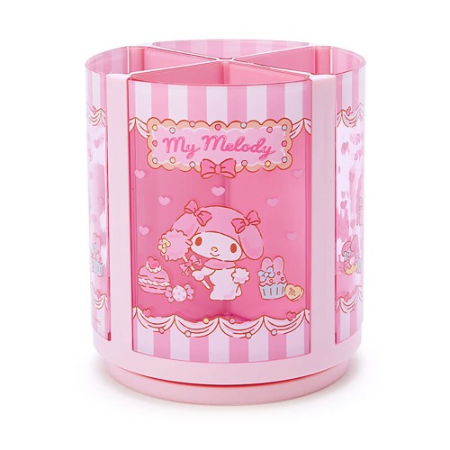 Sanrio 213136 Sanrio My Melody Pen Stand, Pink, Plastic, 360° Rotation, Rotating Pen Stand, Pen Holder, Cosmetics, Brush, Tulle, Pets, Character - My Melody $15.59