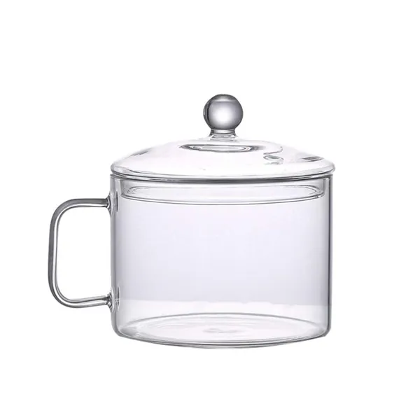 UPKOCH Clear Glass Cooking Pot Heat Resistant Stovetop Pot Cooking Saucepan Multi-Function Stew Pot Instant for Home Kitchen Restaurant