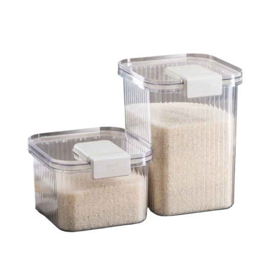 The Good Home™ 5 Piece Container Set, Large Airtight Food Storage Container Set of Two, 10KG and 5KG Storage Container Comes with Scoop And 3 Containers For Kitchen and Pantry Organiser