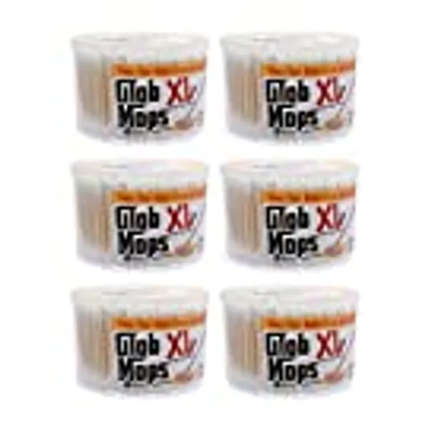 Glob Mops XL Cotton Swabs 6-Pack Bundle | Extra Absorbent | Eco-Friendly | 1800 Total Mops