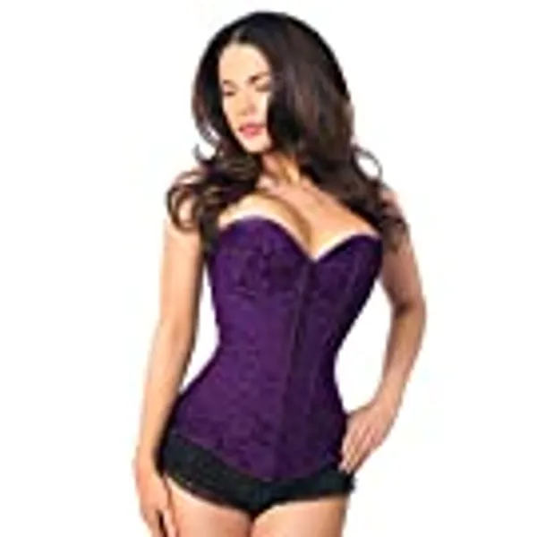 Daisy corsets Lavish Dark Grey Lace Overbust Corset