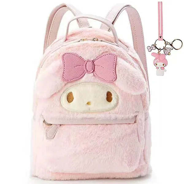 My Melody Backpack, Cinnamoroll Bag Cute Cartoon School Bag Plush Shoulder Bag Handbag