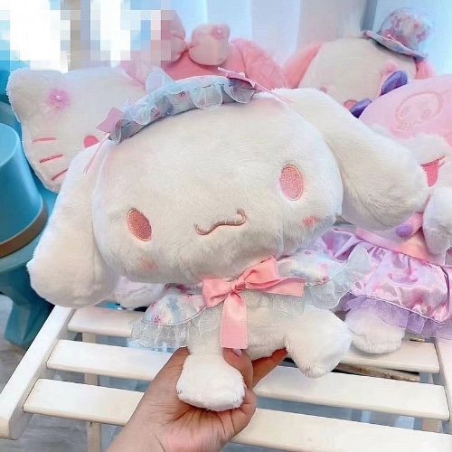 Pink Princess Cinna & Melody Plushies - Cinnamoroll