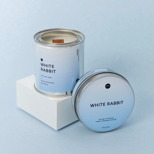 White Rabbit | Rice + Milk + Vanilla | Soy Wax Candle 