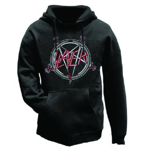 Slayer Pentagram Logo Official Mens Black Pullover Hoodie