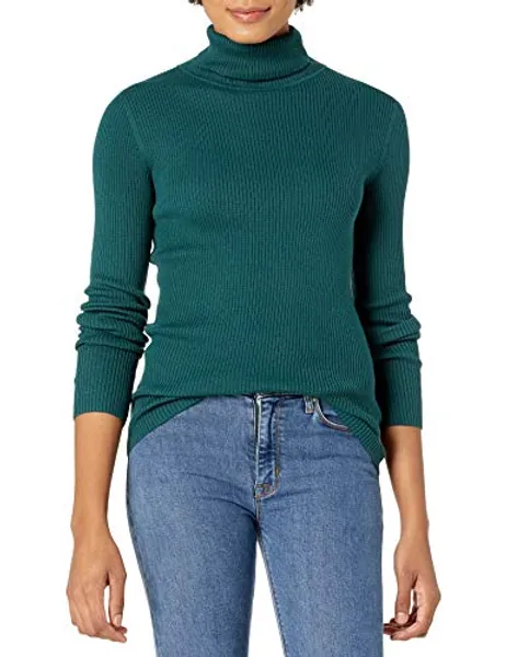 Amazon Essentials Damen Leichter Langarm-Rollkragenpullover mit schmaler Passform