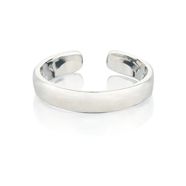 Zehenring, Fußring, Breite 3 mm, Sterling-Silber 925, Größe verstellbar, Modell 8, ohne Stein, Emaille, Ohne Stein