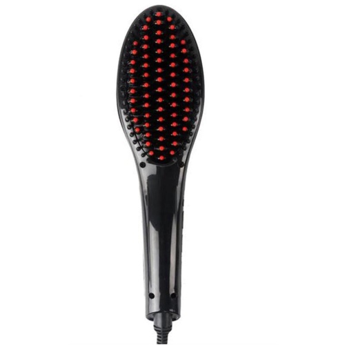 Electronic Hair Straightening Brush - Black