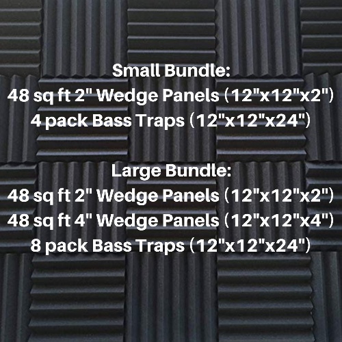 Recording Studio Acoustic Treatment Bundles - Large