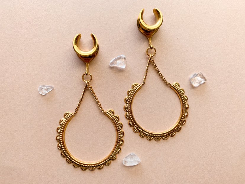 Gold Plated Textured Hoops | Default Title