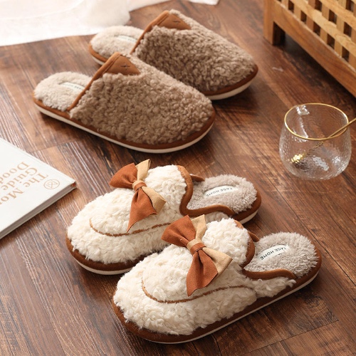 Winter Home Slipper - Plush, Soft, Fluffy - Brown(Women) / 36-37