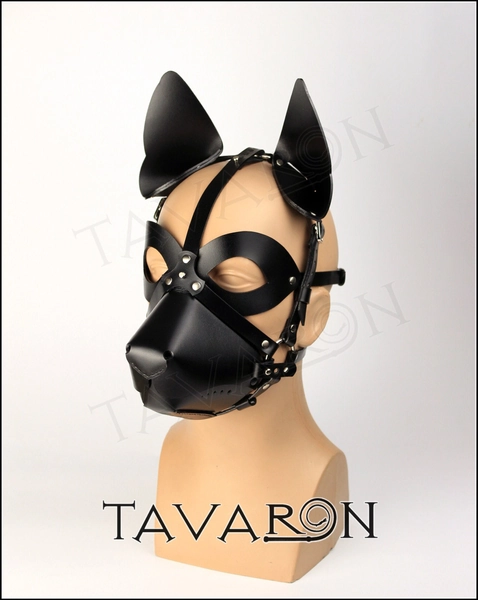 Leather dog mask, puppy mask, petplay mask, pet play hood