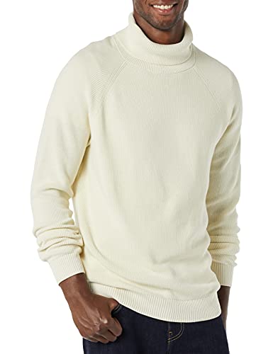 Killakuma Cosplay Sweater Base: Amazon Essentials Men's 100% Cotton Rib Knit Turtleneck Sweater - Large Ivory