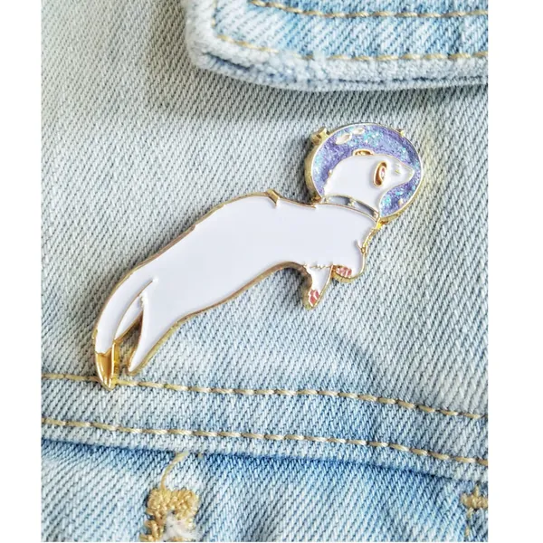 Space Ferret Enamel Pin