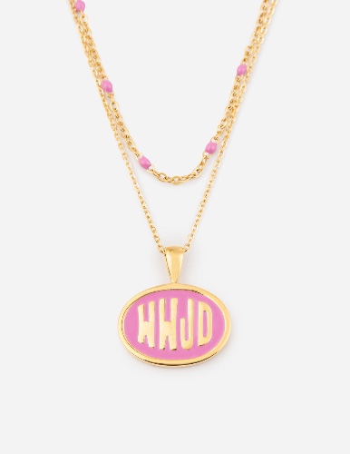 Pink WWJD Necklace Set | Default Title