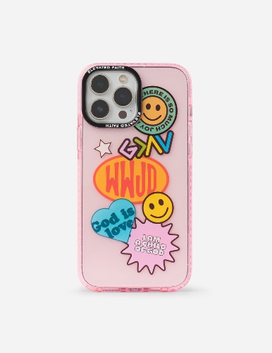 Pink Sticker Collage Phone Case | iPhone 15