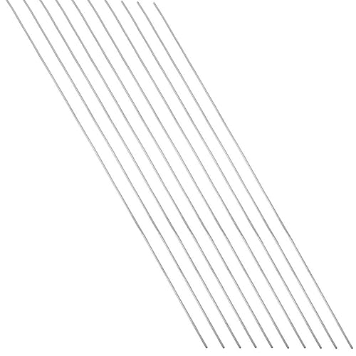 TA-VIGOR 10pcs Stainless Steel Rods 1mm x 300mm, Solid Stainless Steel Round Bars Metal Rods for DIY Craft Car Helicopter Airplane Model - 1mm x 300mm - 10