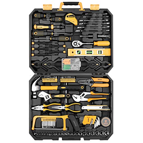 DEKOPRO 228 Piece Socket Wrench Auto Repair Tool Combination Package Mixed Tool Set Hand Tool Kit with Plastic Toolbox Storage Case - Wrench + Kit