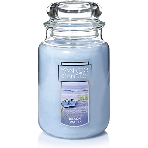 Yankee Candle Beach Walk Scented, Classic 22oz Large Jar Single Wick Candle, Over 110 Hours of Burn Time, Multicolored - Beach Walk - Classic Large Jar
