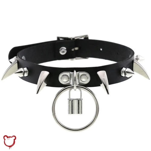'Fierce Spike Choker in Black'